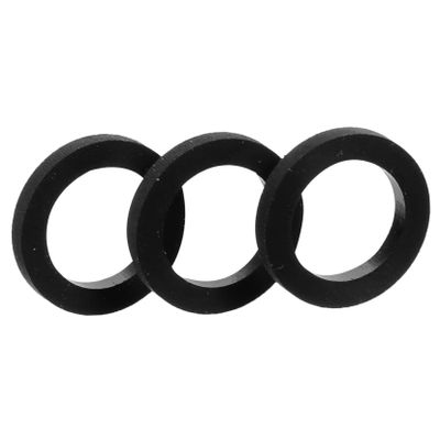 3-Pack Rubber Cassette Deck Belts, Black, 10 mm