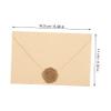 NUOBESTY 24-Piece Vintage Kraft Paper Envelopes with Wax Seals and Linen Texture for Weddings and Parties view 3