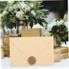 NUOBESTY 24-Piece Vintage Kraft Paper Envelopes with Wax Seals and Linen Texture for Weddings and Parties view 4