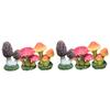 Sosoport 6-Piece Miniature Mushroom Decorations, Realistic Resin Ornaments for Fairy Gardens, Micro Landscapes, Gardens and Tables view 1