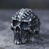 LAYCHEN Gothic Punk Satanic Devil Skull Steampunk Men's Biker Ring view 2