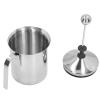 XHTLLO 800 ml Stainless Steel Manual Milk Frother, Double-Layer view 1