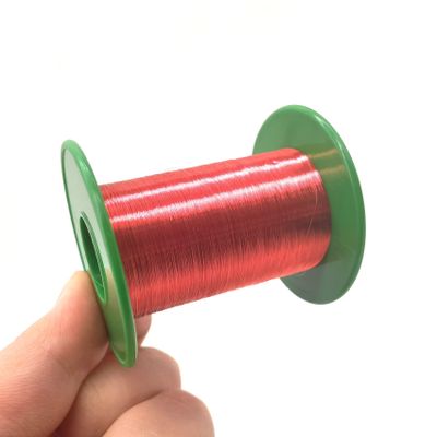 Temhyu Enameled Magnet Wire, Copper Winding Wire, 3/4 AWG, 36 AWG, 18 AWG, 0.7 mm, 0.11 mm, 0.65 mm, 0.08 mm, 0.09 mm, Red, QA-1/155 for Inductors (Color: OD 1.2 mm, Size: We