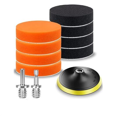 NEFLUM 5-Inch Polishing Pad Set, 11-Piece, with Hex and Round Shanks for Electric Polishers, Drills and Impact Drivers