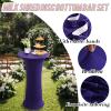 Stretch Cocktail Table Cover, Spandex Tablecloth for Round Tables, Washable (2-Piece, 80 cm, Purple) view 3