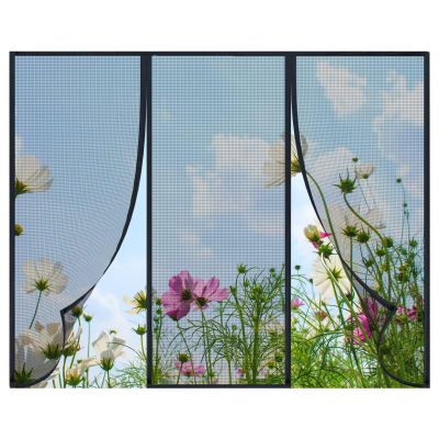 Magnetic Fly Screen Door, 175 x 180 cm, Black