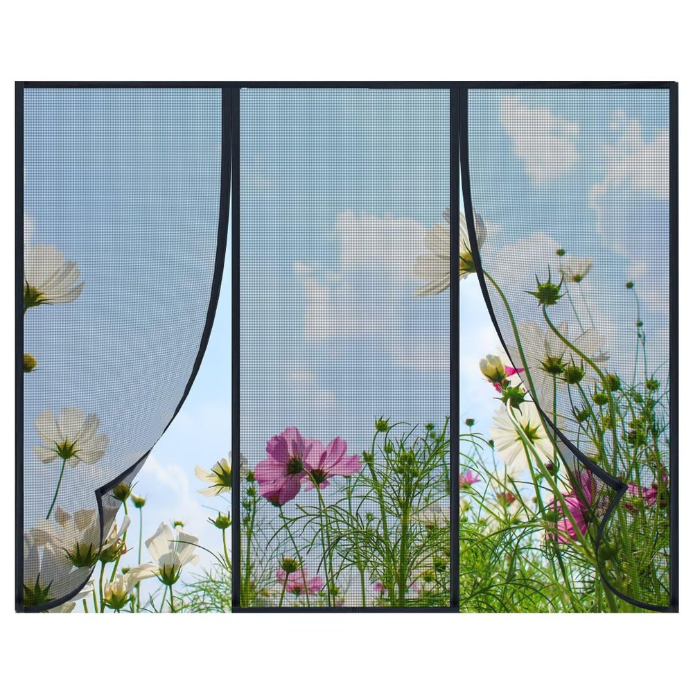 Magnetic Fly Screen Door, 175 x 180 cm, Black