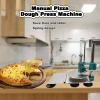 Manual Pizza Dough Press, Stainless Steel, Adjustable Thickness, 18 cm view 3