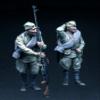 1/35 WWII Soviet Soldier Resin Model Kit, Unpainted and Unassembled Parts (2 Men) view 1