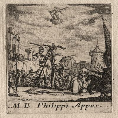 GerRit Unframed Canvas Poster, 58 x 90 cm, The Martyrdom of the Apostles, St. Philip by Jacques Callot