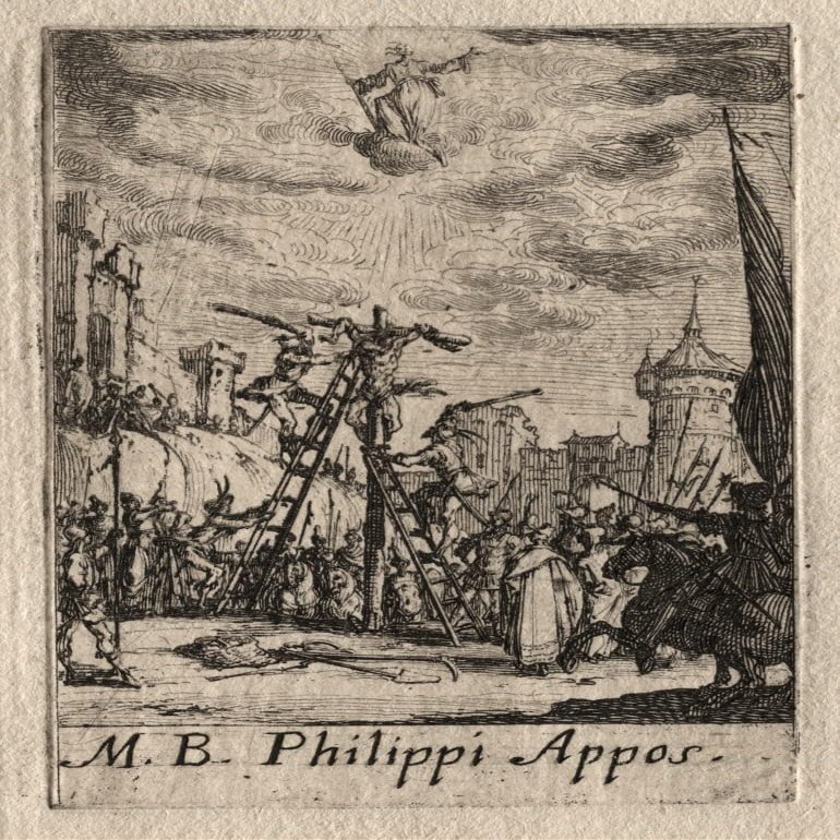 GerRit Unframed Canvas Poster, 58 x 90 cm, The Martyrdom of the Apostles, St. Philip by Jacques Callot