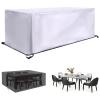 KADING Garden Furniture Cover, 310 x 150 x 75 cm, Silver, Rectangular, Heavy-Duty 420D Oxford Fabric, Waterproof, Windproof, UV-Resistant view 1