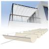 IBOWZ Retractable Clamp-On Awning, Wave Sun Shade with Sliding Wires, 90% UV Resistance view 1