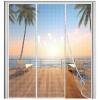 Magnetic Fly Screen Door for Balcony and Double Sliding Doors, No-Drill Adhesive Mounting, White, 210 × 260 cm view 1