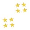 Operitacx 20-Piece Small Five-Pointed Star Patches, Yellow Embroidered Appliqués for Clothing, T-Shirts, Jeans, Skirts and More view 1