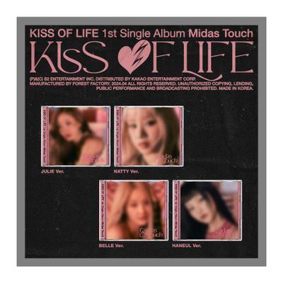 KISS OF LIFE Midas Touch 1st Single Album CD + Photocard + Contents + Tracking, Sealed KOL (Jewel Random Version)