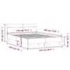 vidaXL Bed Frame with Headboard and LED Lighting Concrete Gray 120x190 cm view 3