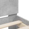 vidaXL Bed Frame with Headboard and LED Lighting Concrete Gray 120x190 cm view 4