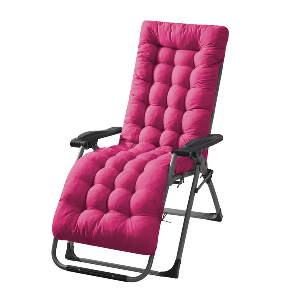 BangDon Extra-Thick Sun Lounger Cushion, Soft and Comfortable, for Garden and Outdoor Use, Pink, 150 x 40 cm