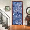 3D Blue Seagull Door Decal, 90 x 210 cm, Self-Adhesive PVC view 4