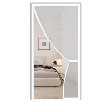 Magnetischer Fliegenvorhang für Terrassentüren, 190 x 200 cm, Weiß