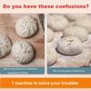 Baozi Maker, Steel Chinese Bun Dumpling Mold with Dough Press and Sealing Tool, Medium Mask view 2