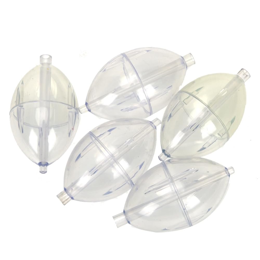 vdha 5-Piece Clear Fishing Slip Strike Indicators, Oval Surface Bubble Floats