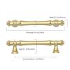 Asidrama Kitchen Cabinet Handles, 96 mm Brushed Gold, 10-Pack view 2