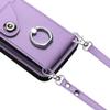 Xinyunew Phone Case for Samsung Galaxy S22 Ultra with Strap, Card Slots, Wallet, 360° Ring Stand, Leather Folio Case, Purple view 3