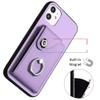 Xinyunew Phone Case for Samsung Galaxy S22 Ultra with Strap, Card Slots, Wallet, 360° Ring Stand, Leather Folio Case, Purple view 4