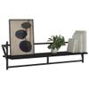 AIJUUKJP Wall Shelves with Rods, 2 Pieces, Black, 100 x 25 x 30 cm view 3
