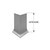 PROVISTON Outside Corner for Metal Baseboards | 30 x 30 x 100 mm | Silver view 2