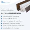 PROVISTON Outside Corner for Metal Baseboards | 30 x 30 x 100 mm | Silver view 3