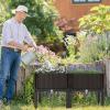 HAPPYGRILL Outdoor Raised Garden Bed, Set of 6, with Removable Legs and Supports, Self-Watering System, Drainage Holes view 3