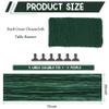 Dark Green Cheesecloth Table Runners, Boho Gauze, 10-Pack view 2