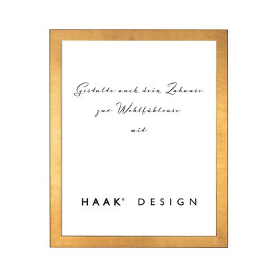 Haak Tokio Modern Sturdy Picture Frame, Anti-Reflective, Gold Leaf, 20 x 28 cm