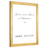 Haak Tokio Modern Sturdy Picture Frame, Anti-Reflective, Gold Leaf, 20 x 28 cm view 2