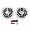 KIMISS 2-Pack 6.5-Inch Marine Speakers, 120 W High-Power Boat Speakers, ABS Boat Audio Speakers for RV, Yacht, UTV, DC 12 V view 1