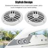 KIMISS 2-Pack 6.5-Inch Marine Speakers, 120 W High-Power Boat Speakers, ABS Boat Audio Speakers for RV, Yacht, UTV, DC 12 V view 2