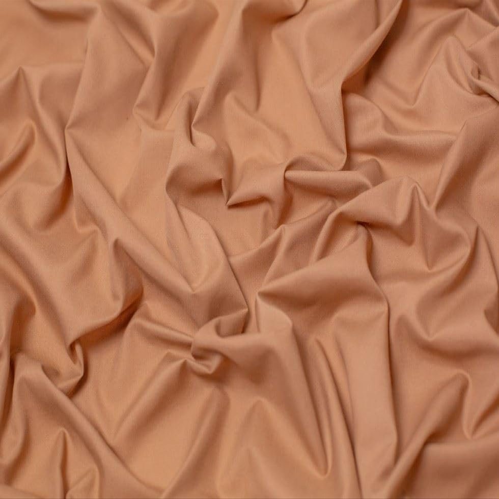 Minerva Plain Camel Polycotton Fabric by the Metre