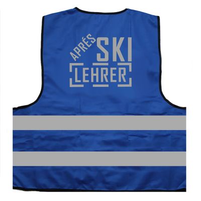 Aps Ski Instructor Safety Vest with Reflective Print, XXL/3XL, Blue