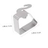 Alipis 4-Piece Adjustable Sturdy Stainless Steel Tablecloth Clips, Silver view 2