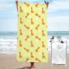 HUANJIE Cartoon Giraffe Microfiber Beach Towel view 1
