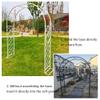 Metal Garden Arch Gate Pergola Trellis for Roses, White view 3