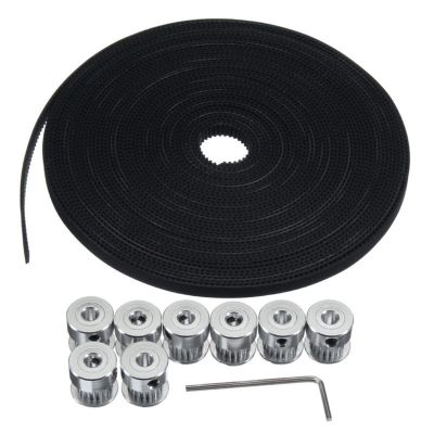10 m (33 ft) 20T GT2 Timing Belt, 6 mm Wide, 10 Pulleys for 3D Printer CNC Tool Kit