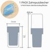 Bonilve Gray Toothbrush Travel Case, 2-in-1 Waterproof Holder view 3