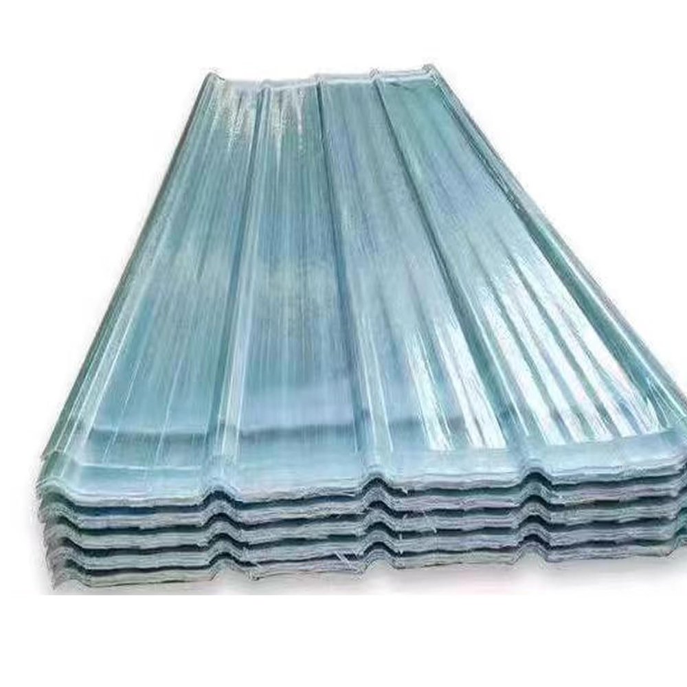 1.5 mm Fiberglass Daylight Roofing Sheets, Trapezoidal, Transparent, 0.9 x 1.6 m, 4 Pieces
