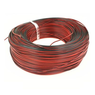 RAHBI 20 m 24 AWG Tinned Copper 2-Conductor Red/Black Cable, 80°C/300 V PVC-Insulated Wire, Leisurely