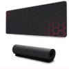 Treer Gaming Mouse Pad, Stitched Edges, Non-Slip Rubber Base, Red, 900 x 400 mm view 1