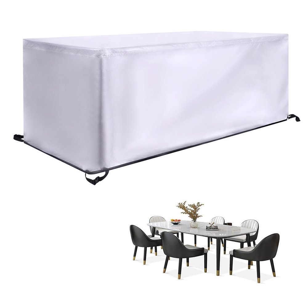 IKDZCM Outdoor Furniture Cover 130 x 60 x 80 cm, Silver Oxford Fabric